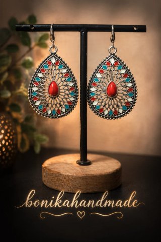 Pendientes largos etnico
