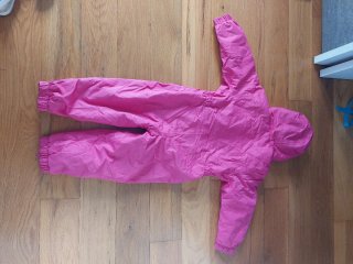Mono de nieve rosa para niña (24 meses)