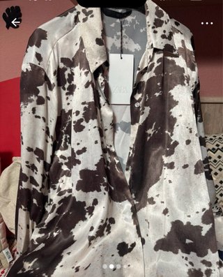 Camisa Zara Vaca XS