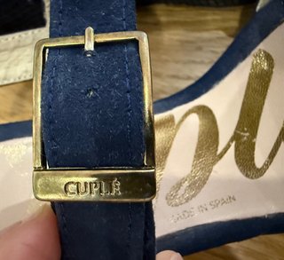 Sandalias piel Cuplé Mujer Talla 39 Azul