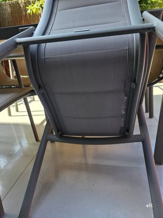 Conjunto jardín mesa + 8 sillas aluminio moderno