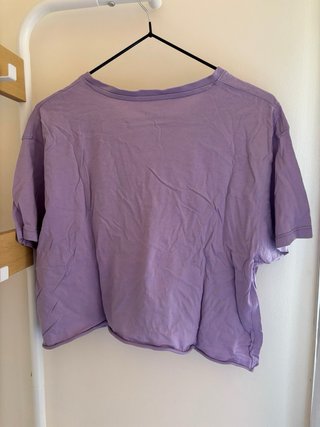 Camiseta Crop Básica Lila Talla M