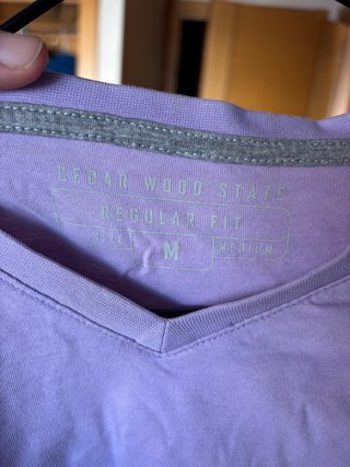 Camiseta Crop Básica Lila Talla M