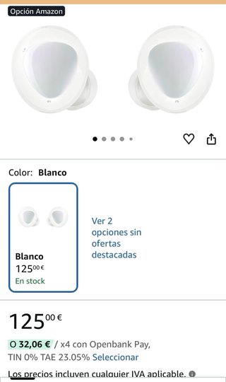 Samsung Galaxy Buds+ Plata/Blanco