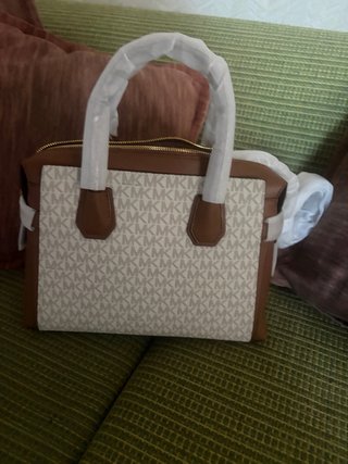 Borsa Michael Kors marrone e bianca