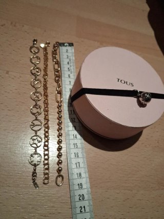 3 Pulseras Tous y Pandora Plata Vermeil