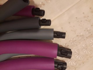 Hula hoop morado y gris,nuevo sin estrenar