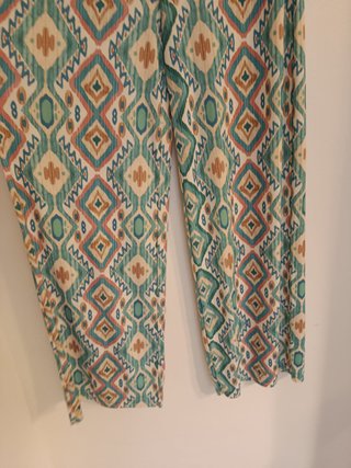 Pantalón de punto, pata ancha, estampado