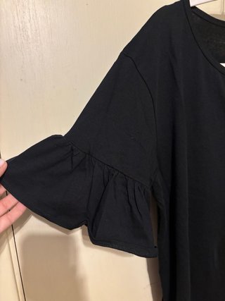 Camiseta Sfera manga volante negra Talla M