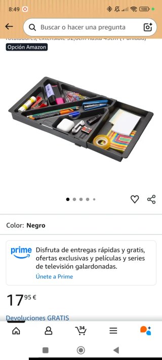 Organizador de escritorio para bolígrafos