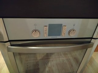 Horno de cocina plateado