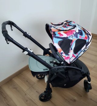 Bugaboo Bee 6 negro+capazo+acesorios.