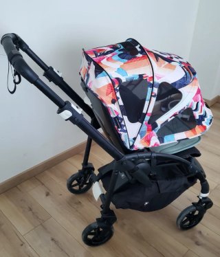 Bugaboo Bee 6 negro+capazo+acesorios.