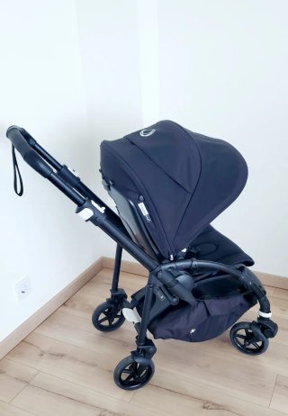 Bugaboo Bee 6 negro+capazo+acesorios
