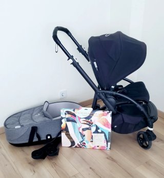 Bugaboo Bee 6 negro+capazo+acesorios
