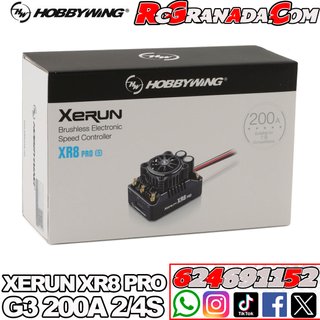 Variador Hobbywing Xerun XR8 Pro G3 200A