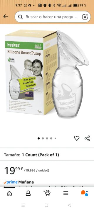 Haakaa Recolector de Leche en su caja original
