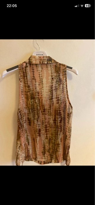 Systemaction Blusa sin mangas estampado