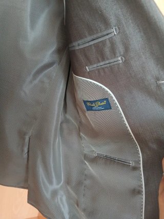 Chaqueta de traje hombre marrón
