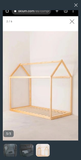 Cama casita de madera Sklum