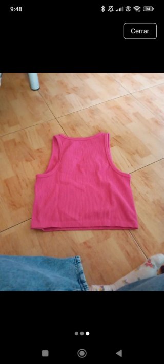 Camiseta de tirantes rosa