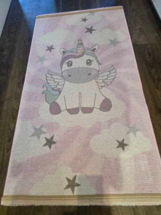 Alfombra Infantil Unicornio Paco Home Rosa