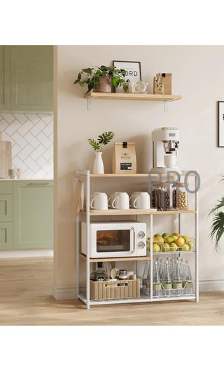 Estantería de Cocina con 2 Cestas de Malla Metálica VASAGLE