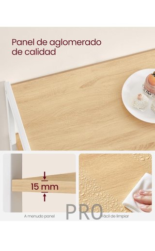 Estantería de Cocina con 2 Cestas de Malla Metálica VASAGLE