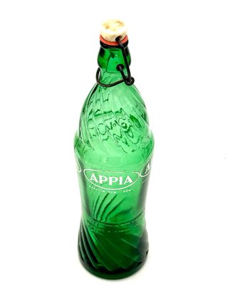 Bottiglia vintage Spuma Appia vetro verde 32 cm