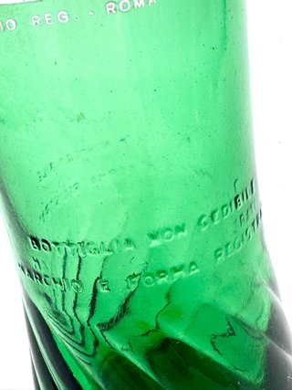 Bottiglia vintage Spuma Appia vetro verde 32 cm