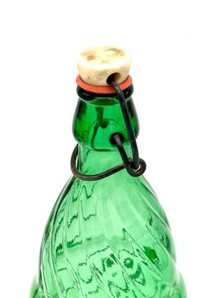 Bottiglia vintage Spuma Appia vetro verde 32 cm