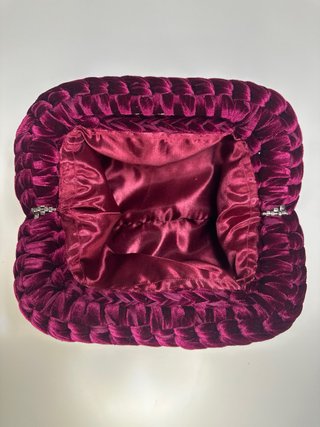 Clutch Velluto Bordeaux Foderata