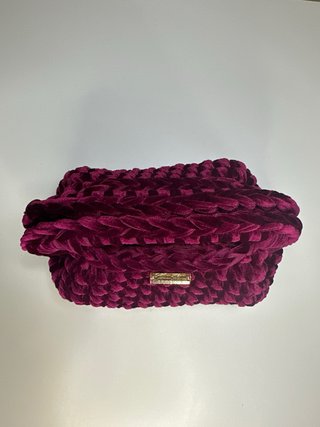 Clutch Velluto Bordeaux Foderata