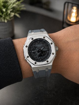 Casio G-Shock GA-2100 mod acero – esfera negra – i