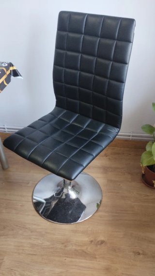 Sillas de comedor negras y blancas (4uds)