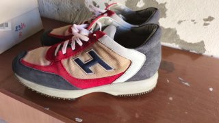 Scarpe Hogan Beige e Rosse