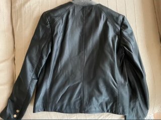 Cazadora Biker Piel Mango Negra