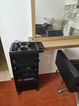 Lavacabezas y asiento peluquería