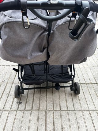 Carro gemelar Inglesina gris
