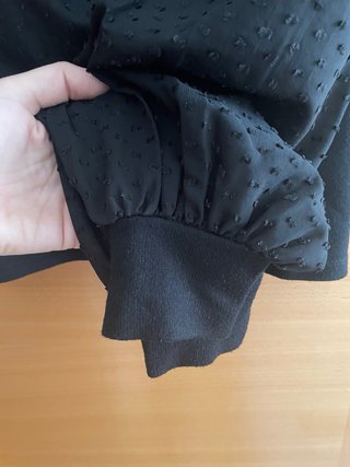 Jersey fino negro mangas plumeti talla L