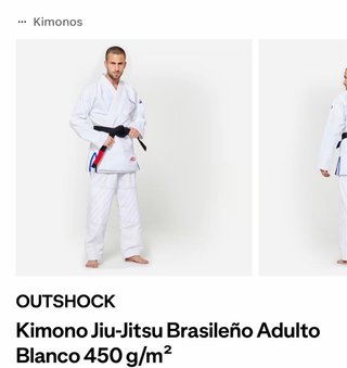Kimono Jiu Jitsu Adulto Decathlon Blanco