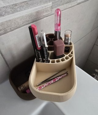 Organizer 2 pezzi beige/marrone