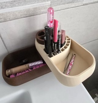 Organizer 2 pezzi beige/marrone