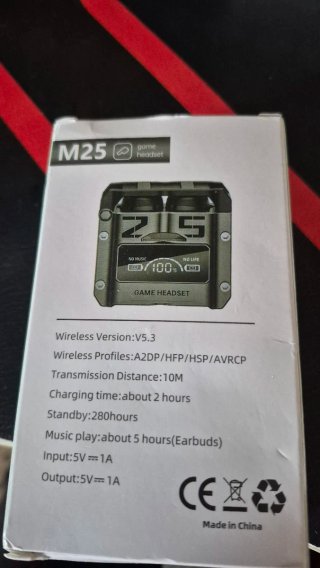 Auriculares M25 Wireless 5.3 Bluetooth