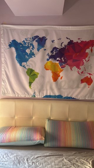 Tapiz Mapa del Mundo Multicolor