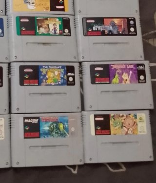 Lote cartuchos SNES Nintendo Super Nintendo