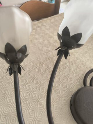 Lampadario ferro battuto 4 luci