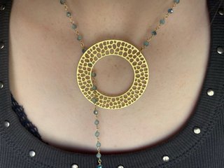 Collana con ciondolo pesce azzurro