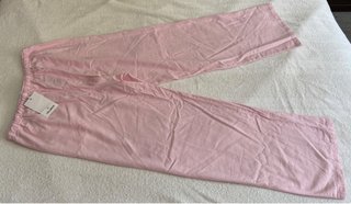 Pantalón rosa fino ancho cintura elástica talla XL
