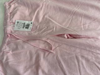 Pantalón rosa fino ancho cintura elástica talla XL